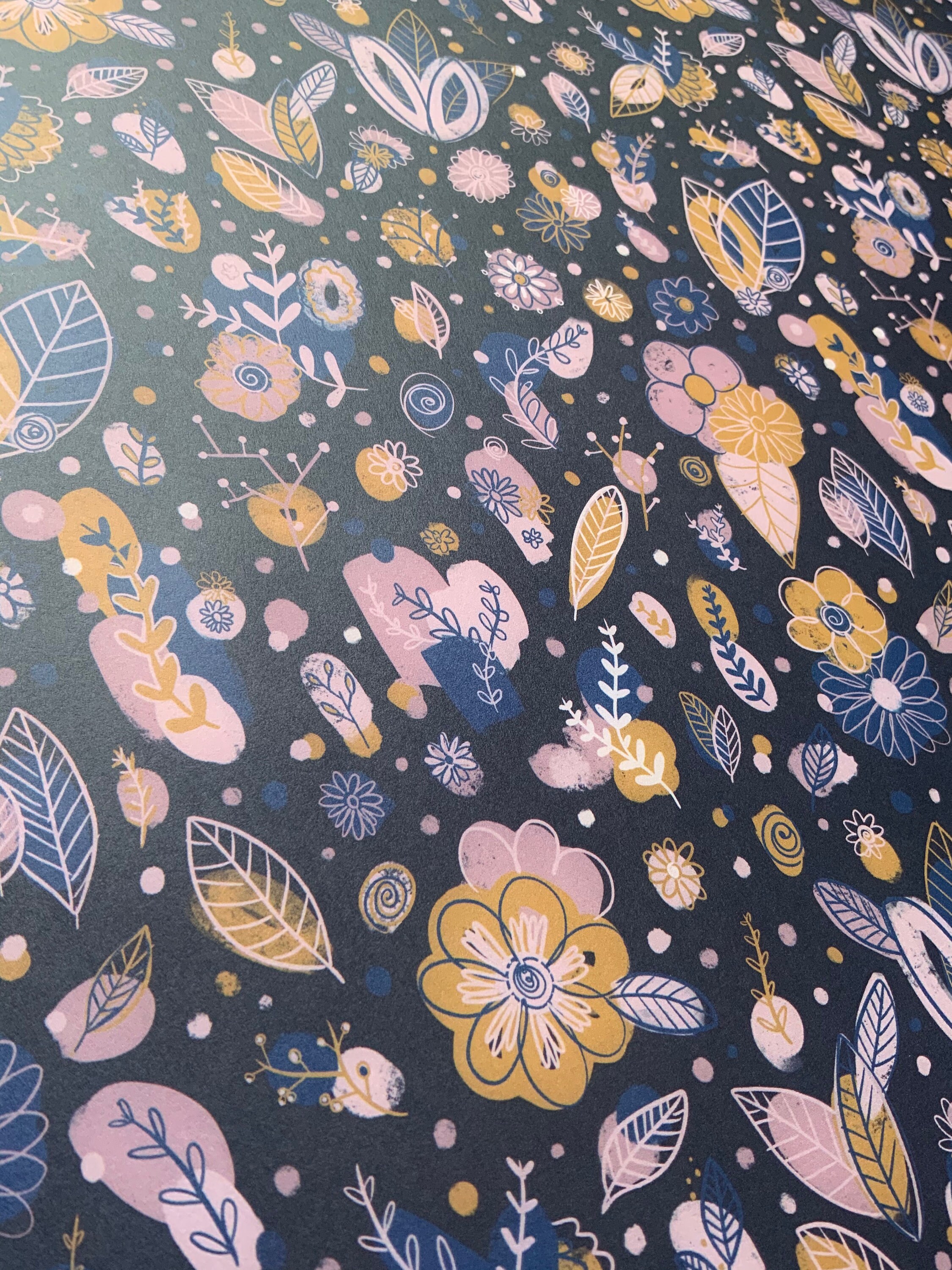 Midnight Garden Gift Wrap Wrapping Paper Etsy