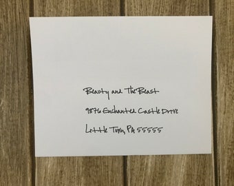 Wedding Invitations: Hand Written Personalized Addressed Envelops