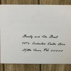 Inviti di nozze: scritto a mano scritto avvolsi addresse immagine 3