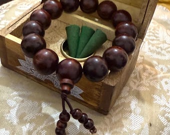 Tibetan Buddhist Bracelet Mala Buddha Rosary Wooden Bracelets Jewelry Unisex