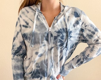 The Classic Tie Dye Zipper Hoodie - Etsy