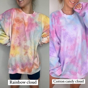 Cloud Ice Dye Tie Dye Sweatshirt / Tie Dye Shirt / Tie-Dye Sweatshirt / Tie Dye Set / Pastel Tie Dye / Tie Dye Crewneck / Tie Die Sweater