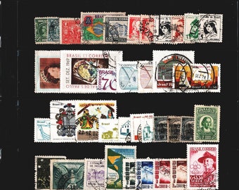 Brazil -- 1866-1961 -- Early Collection -- 58 Different -- Used -- 2022 CV 55.30 -- Stamps are generally shown in Scott order.