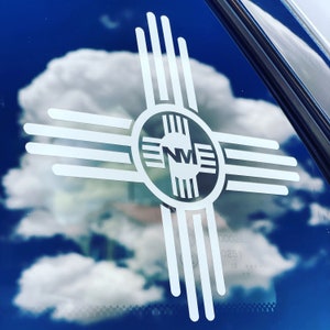 NM Zia sticker- 3.5inch and 5.75” die-cut sticker available in various colors- free shipping