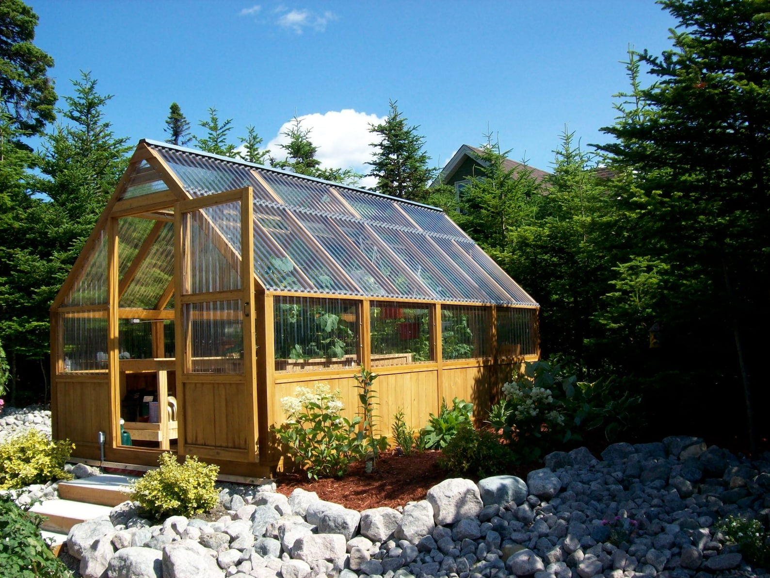 9 X 16 Greenhouse Plans. Polycarbonate Covered, Cedar Wood Frame
