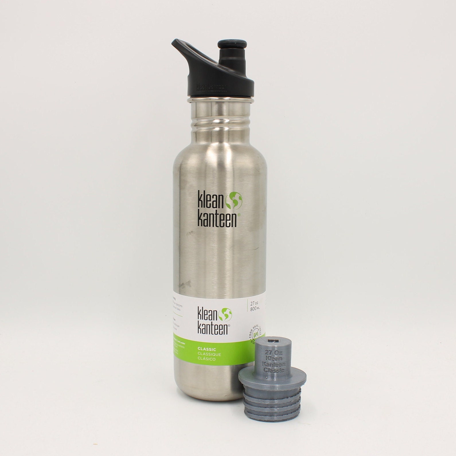 Klean Kanteen Brushed Stainless Insulated Sport Kids Water Bottle
