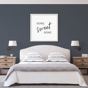 Home Sweet Home Sign Large Printable Sign, Horizontal Quote Print image 2
