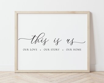 This Is Us Sign | Large Printable Sign, Horizontal Quote Print
