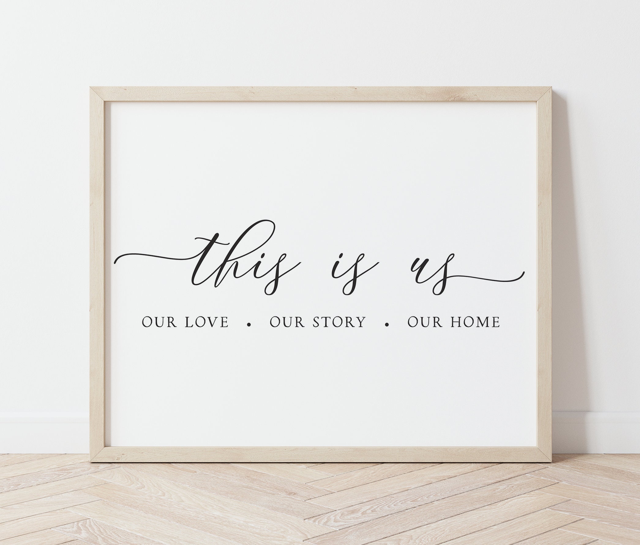 This is Us Sign Large Printable Sign, Horizontal Quote Print Etsy