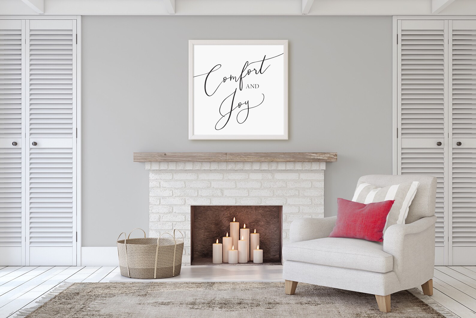 Comfort and Joy Sign | Large Printable Christmas Sign, Horizontal ...