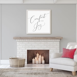 Comfort and Joy Sign | Large Printable Christmas Sign, Horizontal ...