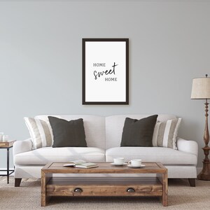 Home Sweet Home Sign Large Printable Sign, Horizontal Quote Print image 4