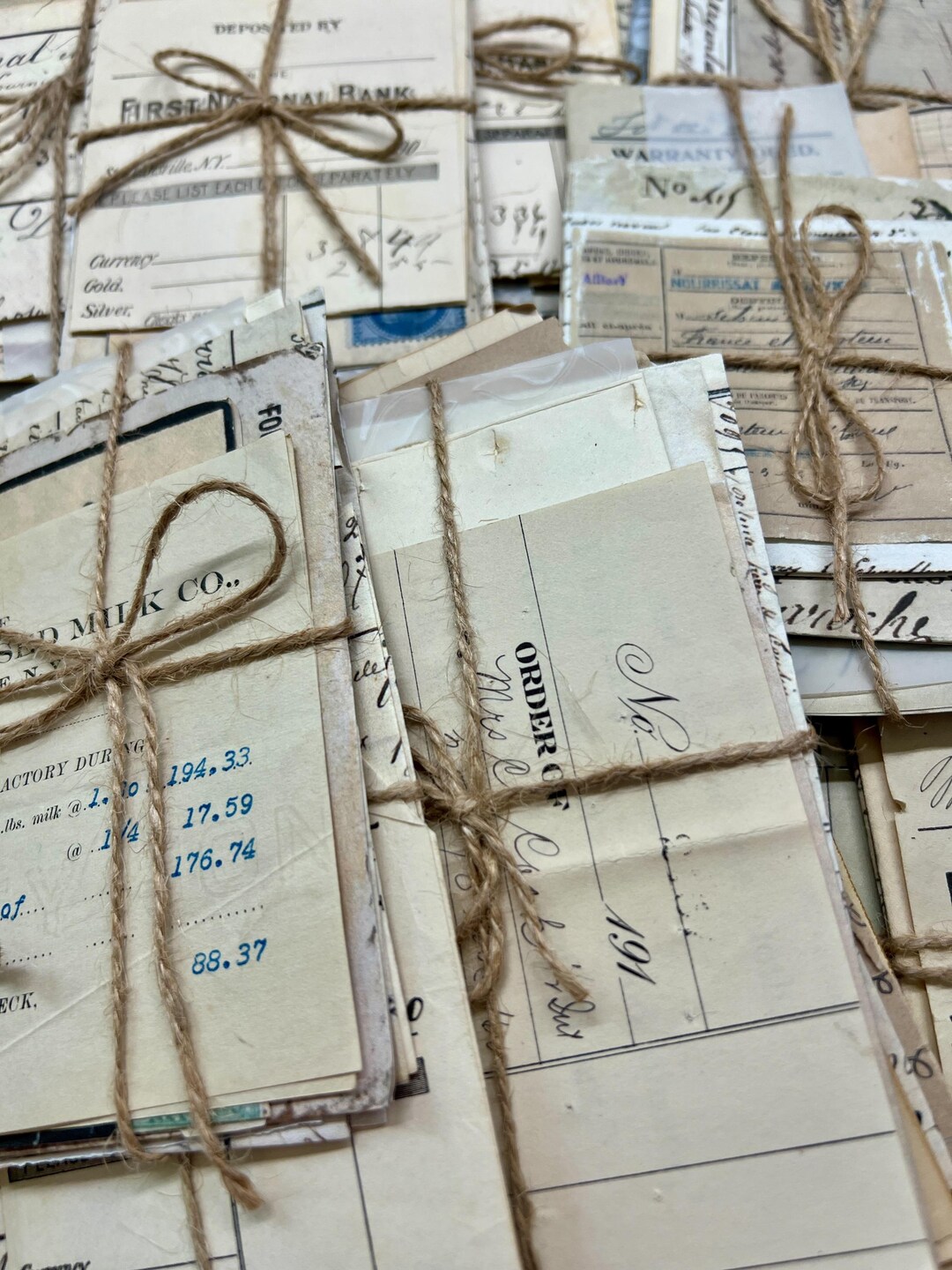 Vintage Ephemera Paper Scrap Collage Bundles Mixed Media Junk Journal ...