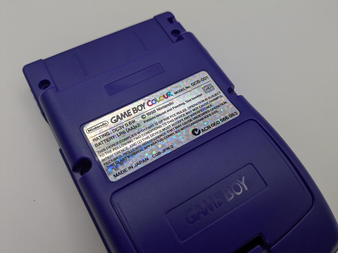 Gameboy Colour Label Sticker Glitter Holographic (UK Spelling) - Etsy