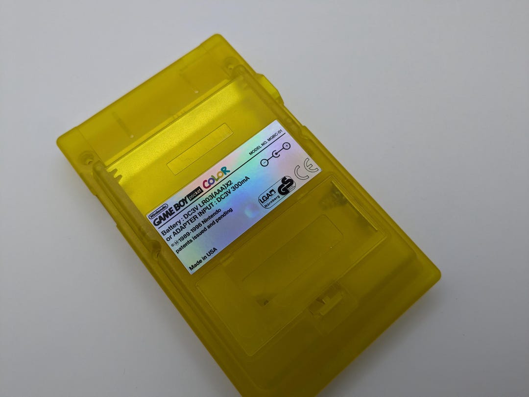 Gameboy Pocket Color Label Holographic - Gameboy POCO Label - Etsy