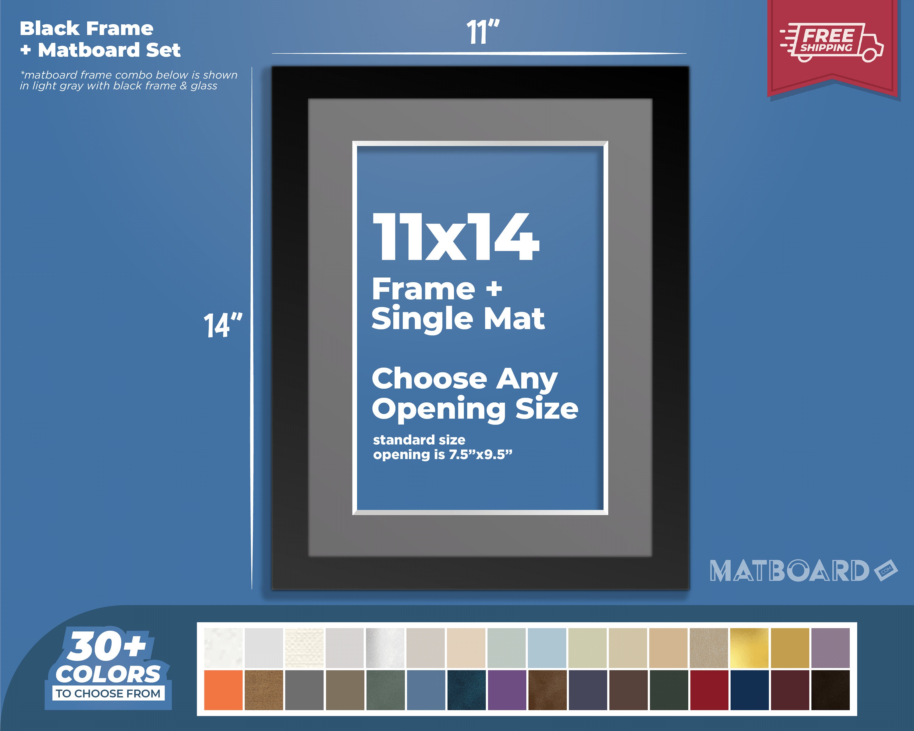 Acid Free 11x14'' White Mat Board Show Kit for 8x10'' Artworks or Pictures,  4-Ply Beveled Precut Photo Backing Boards and Crystal Clear Plastic Bags,  25 Pack : : Home