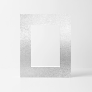 Silver Foil - Single Matboard - Color Matboard, Photography Matboard, Art Matboard