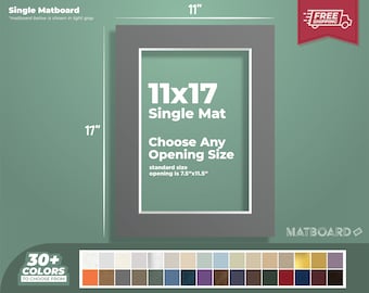 11x17" Premium Matboard - Choose Your Custom Matboard Size, Color, and Opening for your Artwork and Photography!