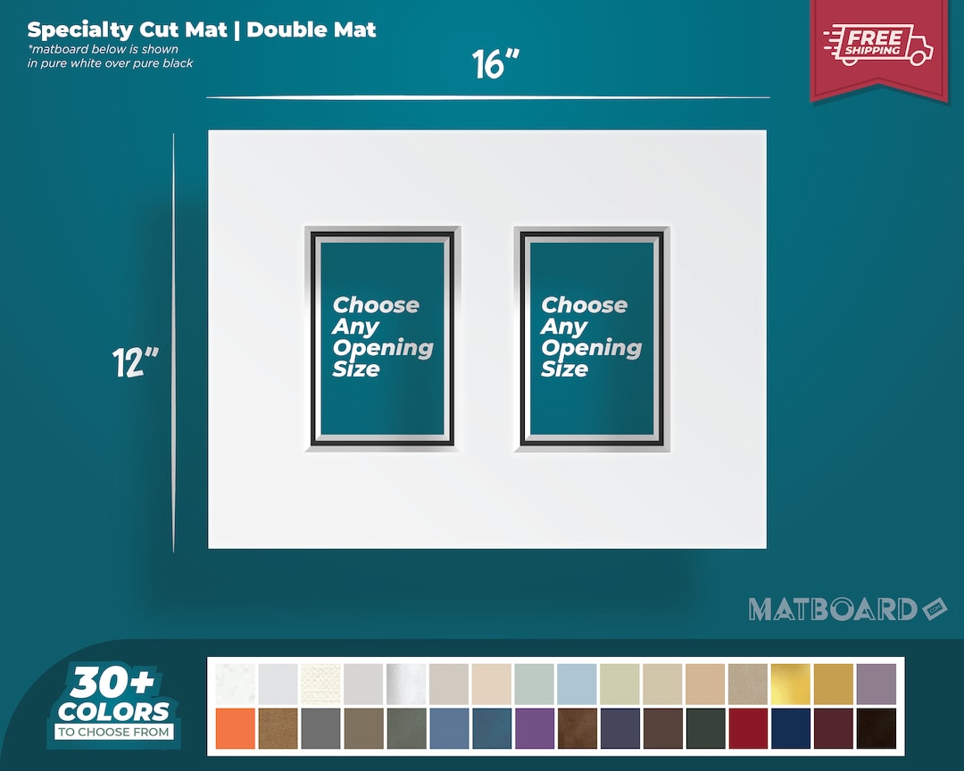 12x16 Specialty Double Matboard Premium Matboard for Your Custom Art