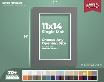11x14" Premium Matboard - Custom Matboard Size, Color, and Opening for your Artwork and Photography!