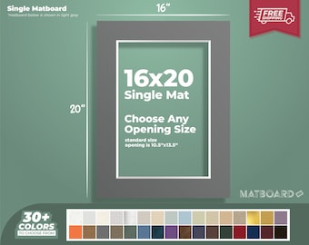 16x20" Premium Matboard - Custom Matboard Size, Color, and Opening for your Artwork and Photography!
