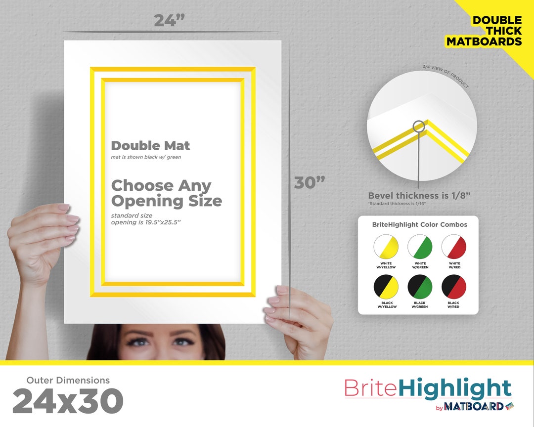 24x30 Double Britehighlight Double Thick Matboard Artwork Etsy