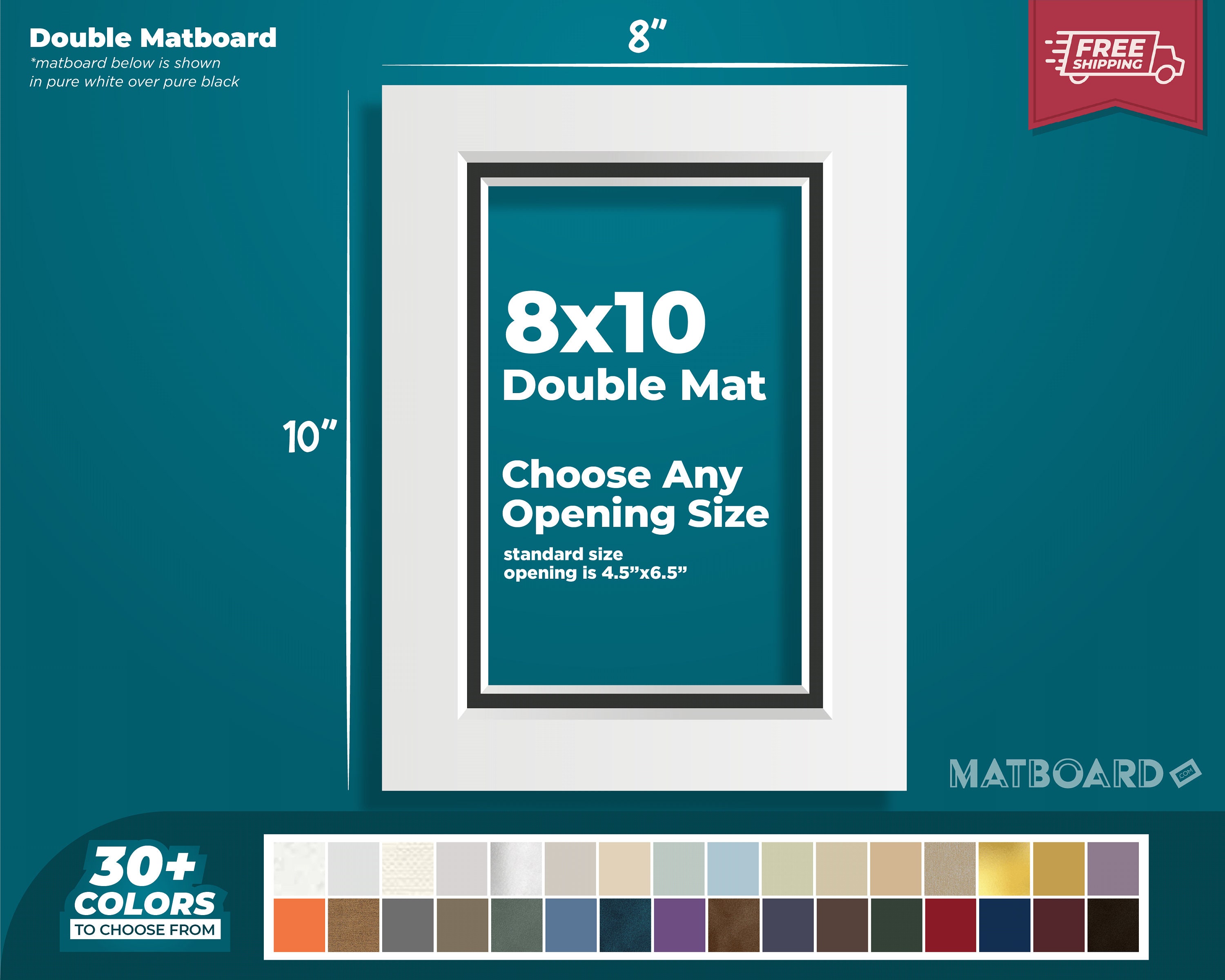 5x7 Mat for 8x10 Frame - Precut Mat Board Acid-Free Baby Blue 5x7 Photo  Matte Made to Fit a 8x10 Picture Frame, Premium Matboard for Family Photos