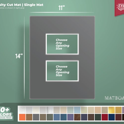11x14 Premium Single Matboard Choose Your Custom Etsy