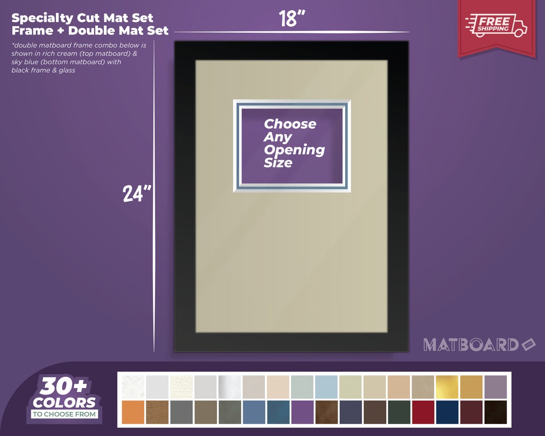 18x24 Specialty Double Matboard Frame Premium Matboard Etsy