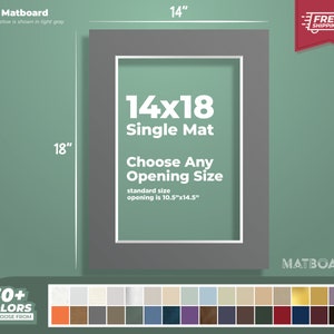 14x18" Premium Matboard - Choose Your Custom Matboard Size, Color, and Opening for your Artwork and Photography!