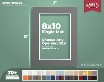 8x10" Premium Matboard - Choose Your Custom Matboard Size, Color, and Opening for your Artwork and Photography!