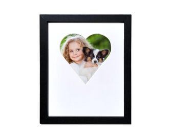 8x10 Heart Shaped Premium Matboard and Frame