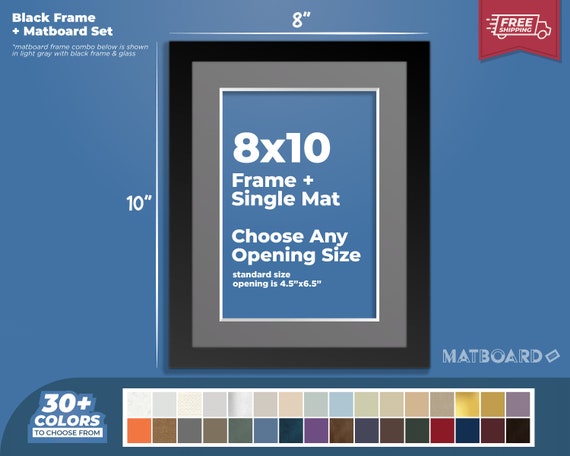 8x10 Picture Frame with Matboard - Holds One 5x7 Image