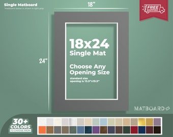 18x24" Premium Matboard - Choose Your Custom Matboard Size, Color, and Opening for your Artwork and Photography!