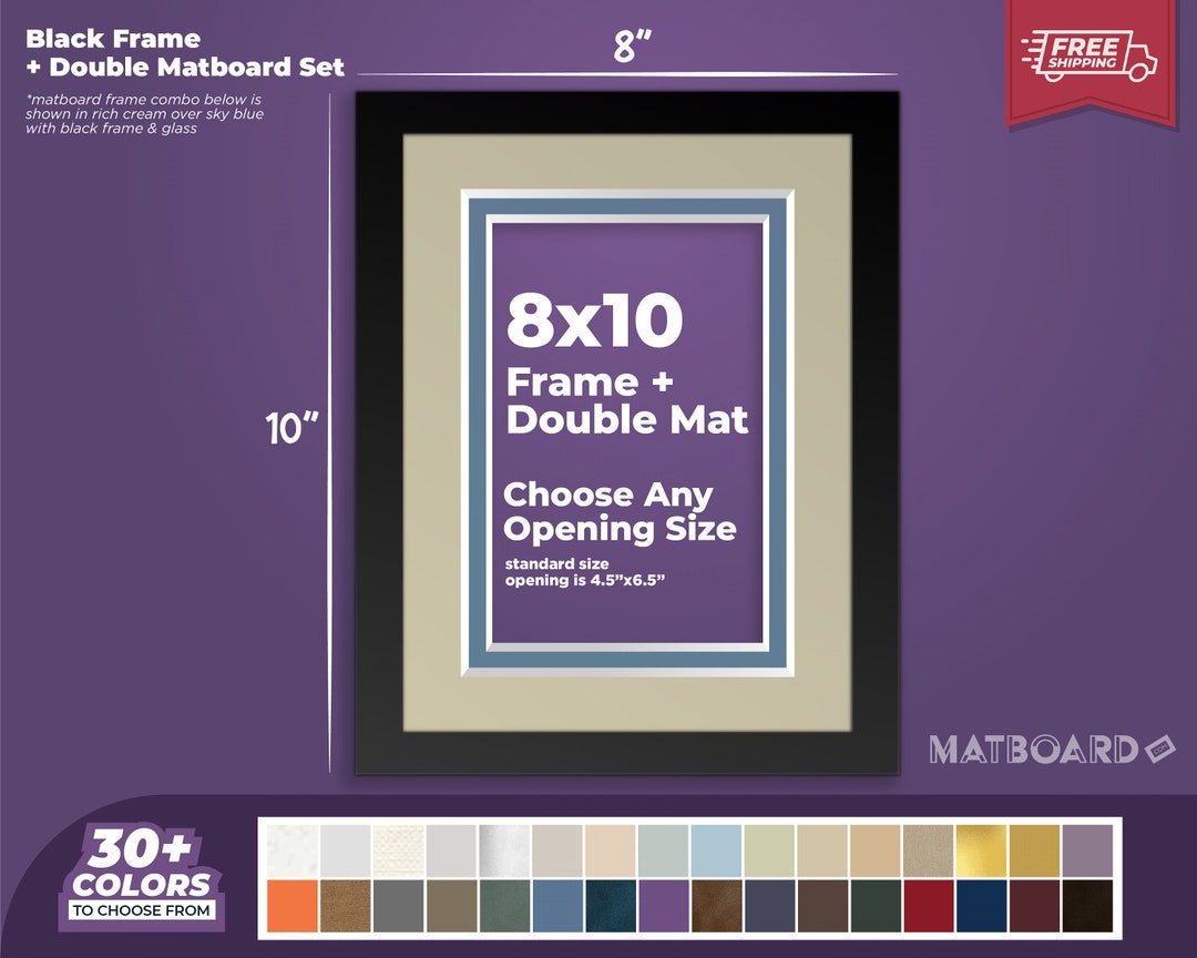 4x6 5x7 6x8 7x12 8x10 Wood Grain Picture Frame With Mat, Brown