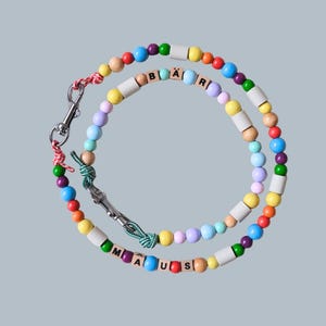 EM - Keramische ketting met NAAM + GEWENSTE KLEUREN