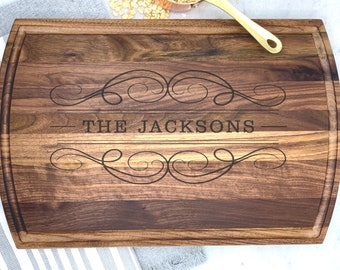 Cutting Board Closing Gift, Hardwood Cutting Board Name, Laser Engraved Cutting Board House Warming Gift, Wedding, 10.50" X 16.00" X 3/4"