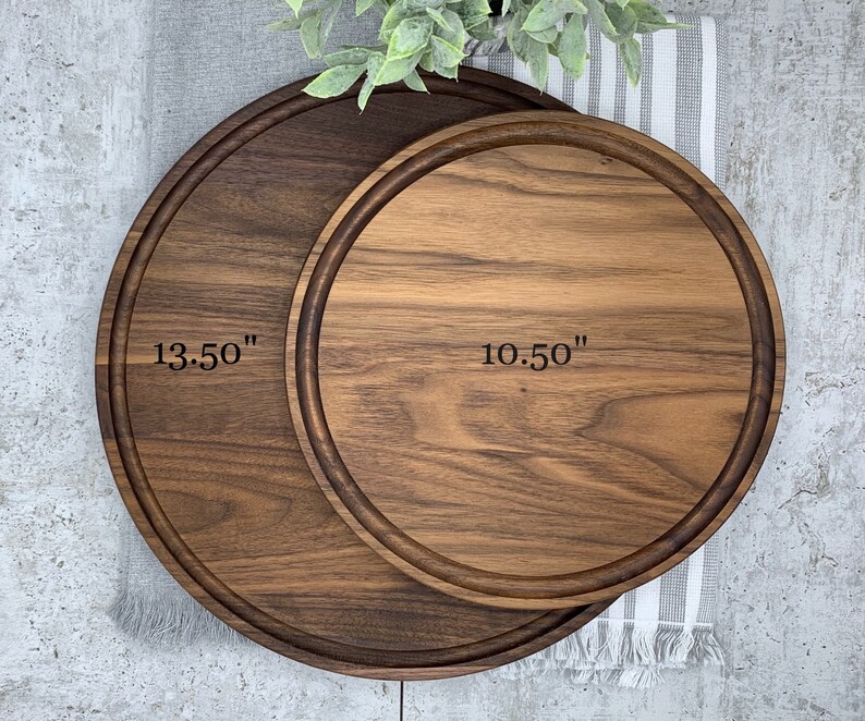 Charcuterie Board Round Large Walnut Cutting Board Round image 3