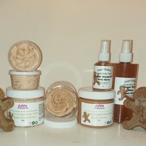 Gingerbread man, Gingerbread scented, Gingerbread cookie scent, Gingerbread body butter, gingerbread sugar scrub, gingerbread whipped soap