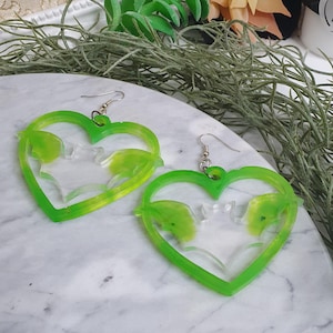 Neon earrings, bat jewellery, cute bat earrings, goth dangle earrings, goth gifts, bat gifts, witchy gifts, statement earrings, bat art