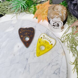 Ouija planchette, goth hair clip, occult gifts, hair accessories, creepy cute, witchy gifts, goth gifts, goth accessories, spooky gifts.