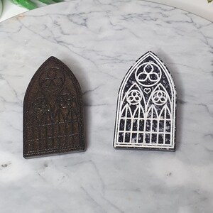 Goth brooch, handmade resin, church window, goth gifts, goth jewellery, jewellery gifts, spooky gifts, goth pin badge, alt accessories.