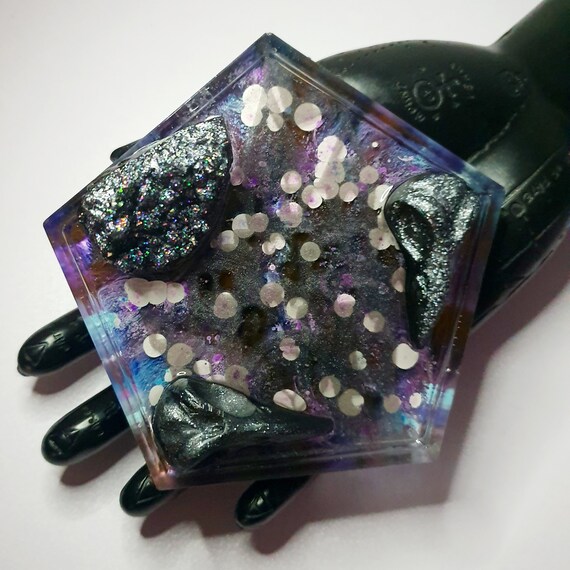 Resin Trinket Dish With Rhinestone Detail