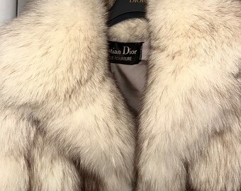 Christian Dior Blue Fox Real Fur Coat. - Etsy