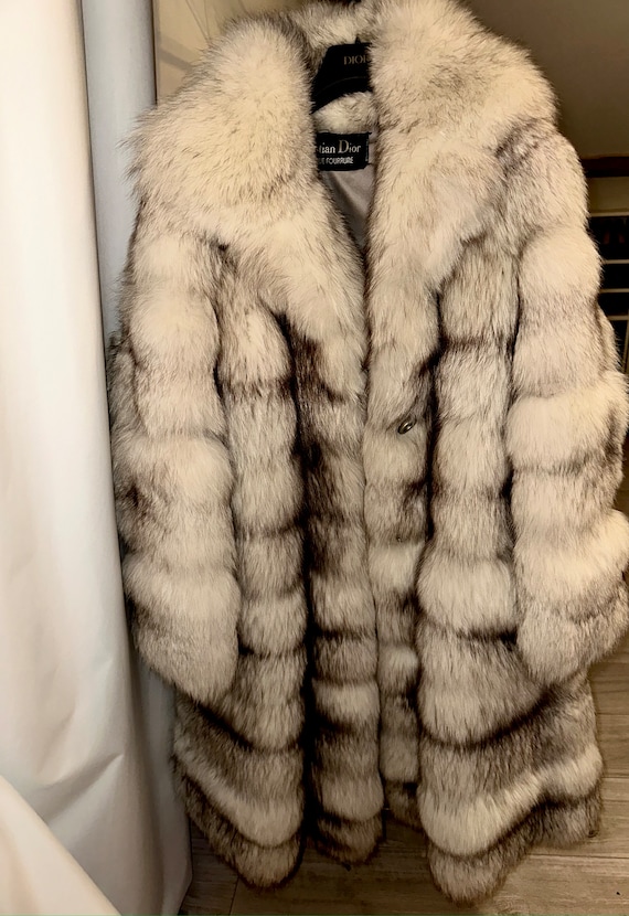 Christian Dior Blue Fox Real Fur Coat. - Etsy Christian Dior Blue Fox Real Fur Coat. - Etsy