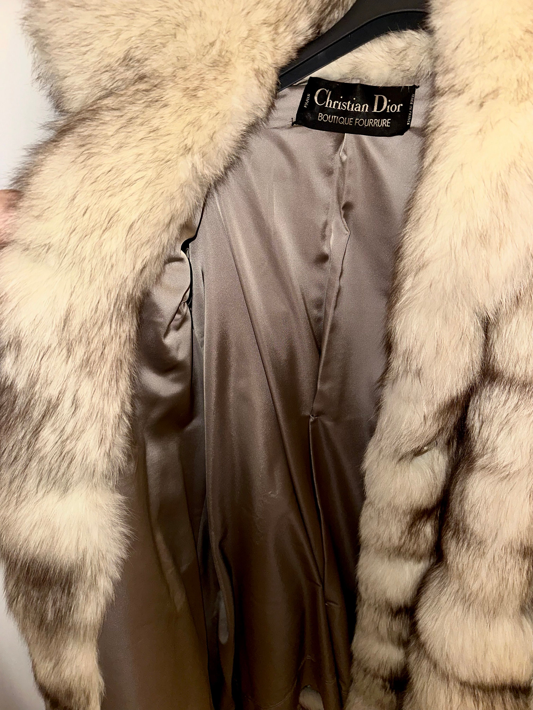 Christian Dior Blue Fox Real Fur Coat. - Etsy Christian Dior Blue Fox Real Fur Coat. - Etsy