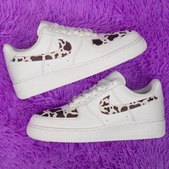 custom air force 1 cow print