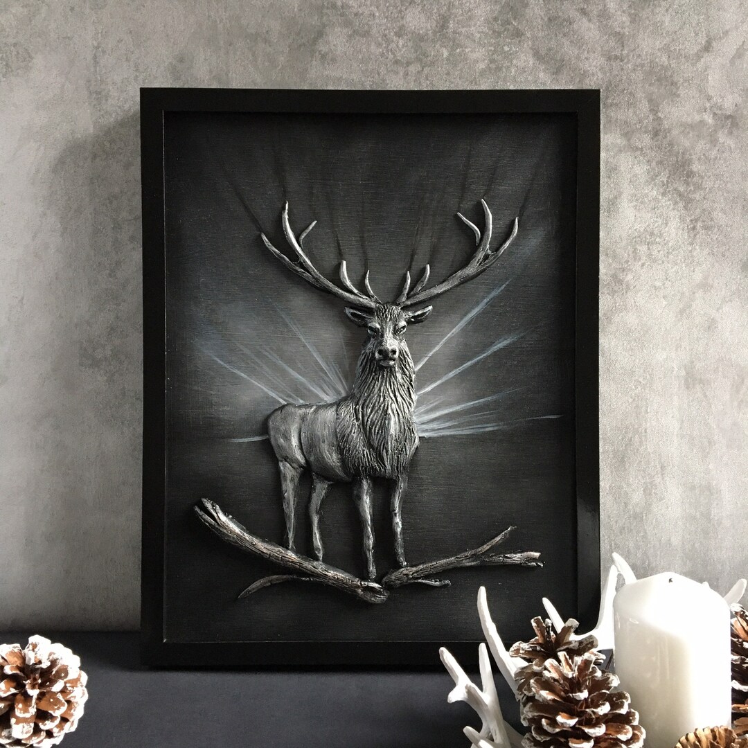 Deer Wall Sculpture , Animal Wall Art, Original Handmade Artwork