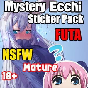 Mystery Ecchi Anime Sticker Pack Futa | Mature | NSFW | Laptop Stickers | Waifu Sticker Pack