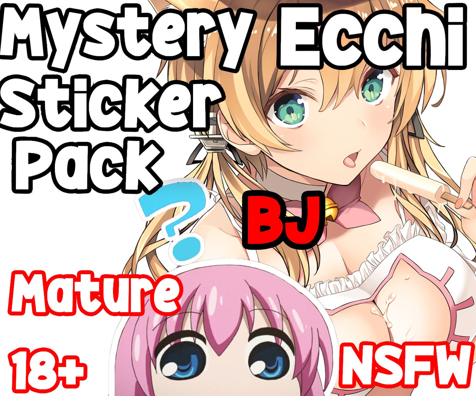Mystery Ecchi Anime Sticker Pack BJ Mature NSFW Laptop | Etsy